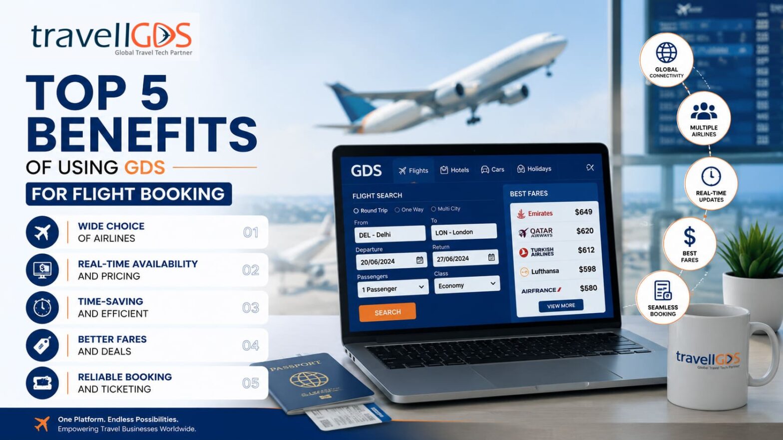 Top 5 Benefits of Using GDS for Flight Booking